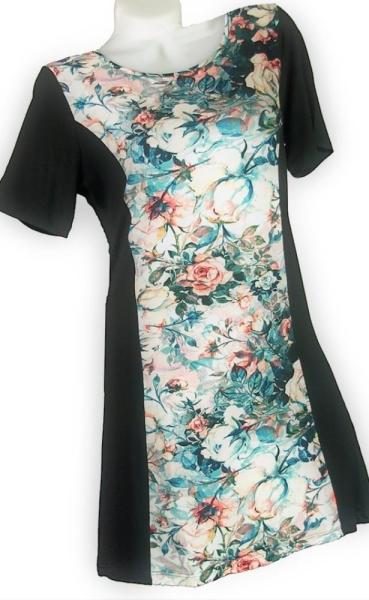 Fashion Apolda Kleid 1/2 Arm Rosendruck 40423 M | 02 original | 