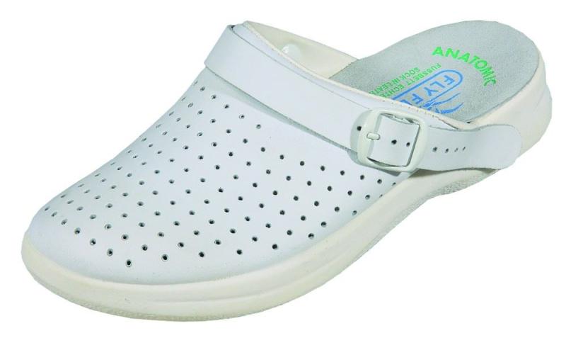 Fly Flot Hausschuh Hauspantolette weiss 854000 