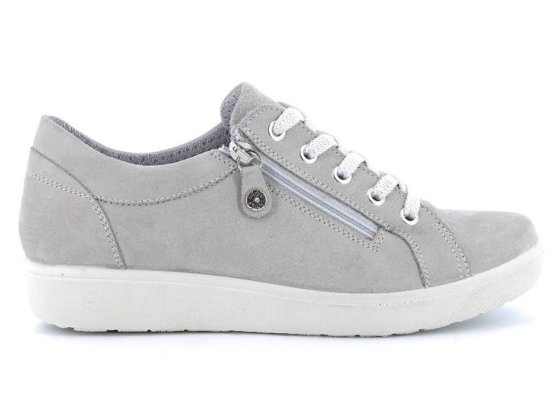 IMAC Sneaker Schnürer Leder Reißverschluss grau 506751 37 | perla gricio | 