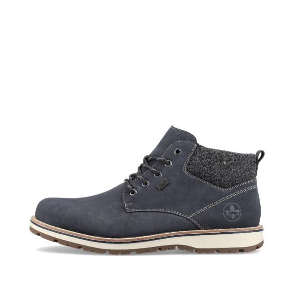 Rieker Schnürboots Tex - Membran blau S12 38419-16 44 | pazifik/granit/ | G