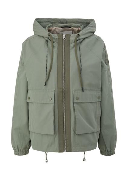 QS designed by Outdoor-Jacke mit Kapuze orange, grün S13 2123942 