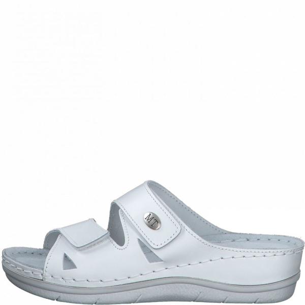 Marco Tozzi Pantolette Leder Klettverschluss weiß 2-2-27512-28 41 | 113 WHITE NAPPA | 