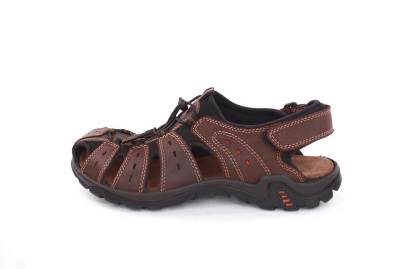 Imac Herren Sandale Trekking sportiv Schuhspitze geschlossen Leder braun S13  353180 