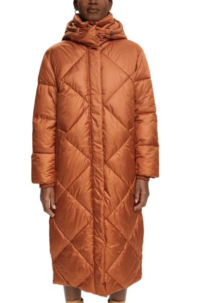 ESPRIT Collection Langer Steppmantel mit Rautenmuster S13 092EO1G318 