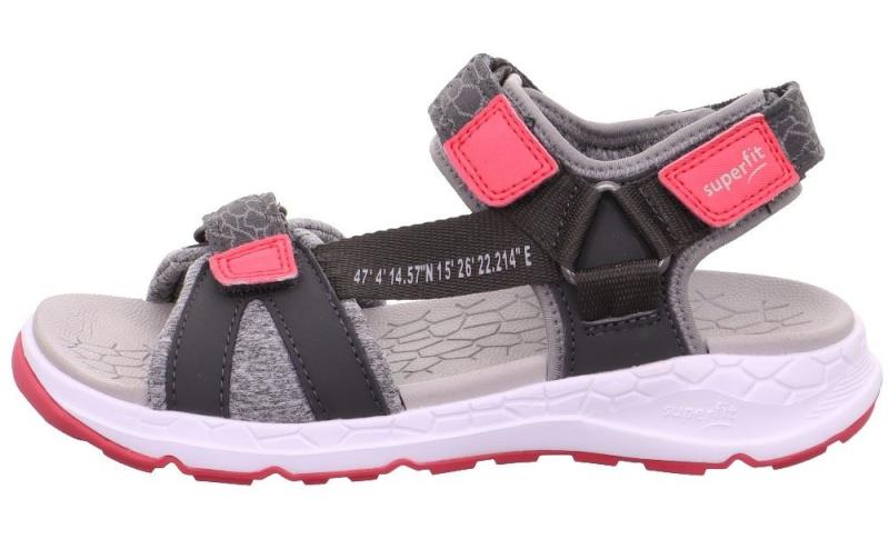 superfit Sandale CRISS CROSS grau pink Trekking 1-000580-2000 