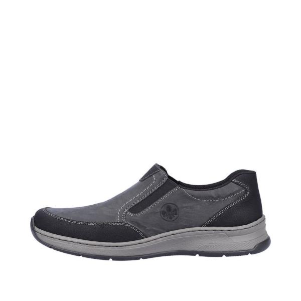 Rieker Antistress Herren Slipper Schlupfschuh Extraweite Wechselfußbett schwarz S23 14362-00 