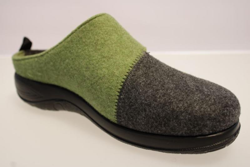 Fly Flot Hausschuh Hauspantolette grau kombi 863917 36 | verde | 