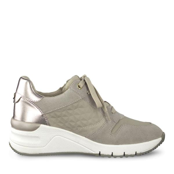Tamaris Sneaker Keilabsatz Wechselfußbett grau  S12 1-1-23702-28 