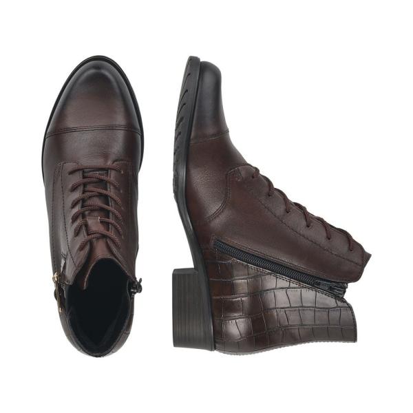 Remonte Stiefelette Leder braun goldene Schnalle D6875-26 