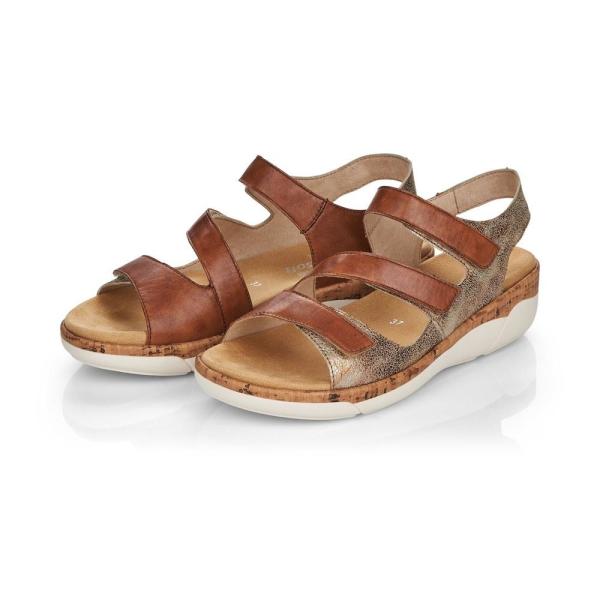 Remonte Sandale bronze braun Kork Wechselfußbett  R6852-24 