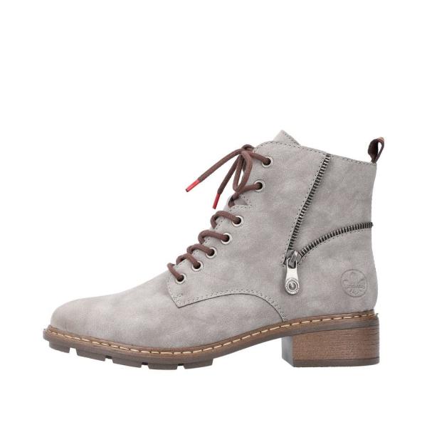 Rieker Antistress Damen Schnürstiefelette grau S22  77210-40 
