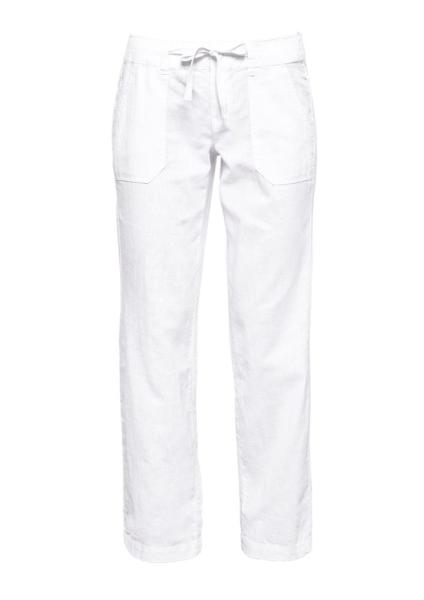QS designed by Hose Leinen Bootcut 46805732034 40 | 0100 white | L32
