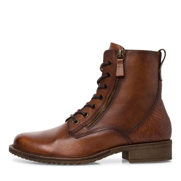 Tamaris Schnürstiefelette Leder braun Cognac S22 1-1-25211-29 38 | 393 COGNAC/SNAK | 