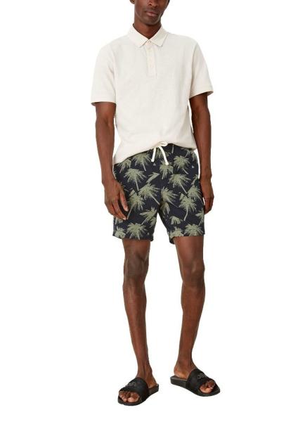 s.Oliver Relaxed: Bermuda mit Allover-Muster blau S12 2115656 