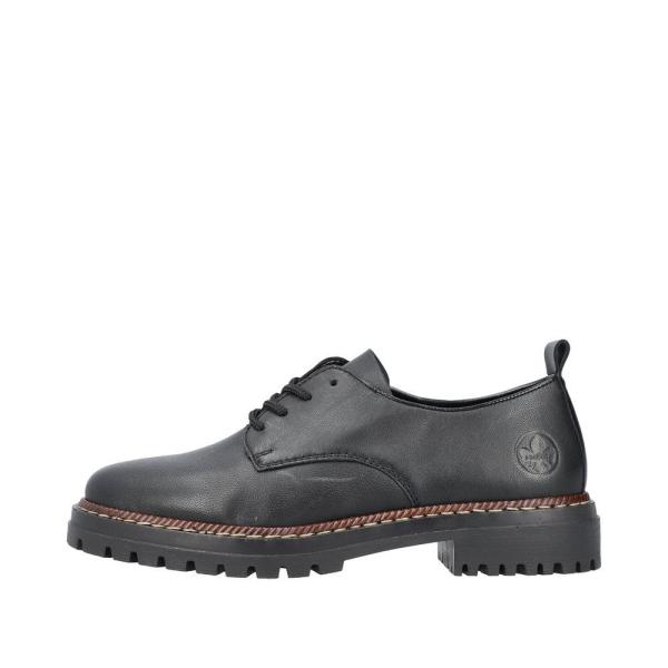 Rieker Antistress Damen Schnürschuh Leder schwarz S23 52052-00 