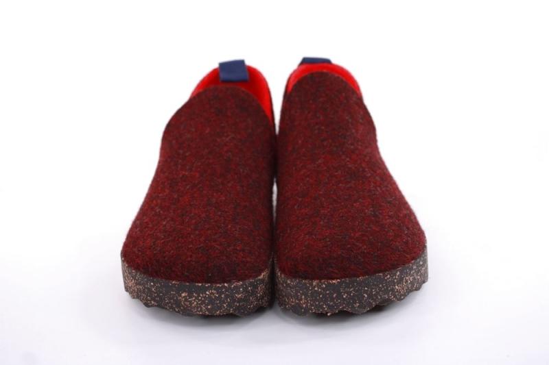 ASPORTUGUESAS City Round Toe Schuh Damen Wolle Kork- Sohle vegan rot S22 P018003033 40 | merlot | 
