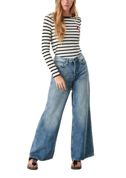 QS designed by Slim Jeans mit weitem Beinverlauf 2111348 40 | 57Y7 BLUE | L32
