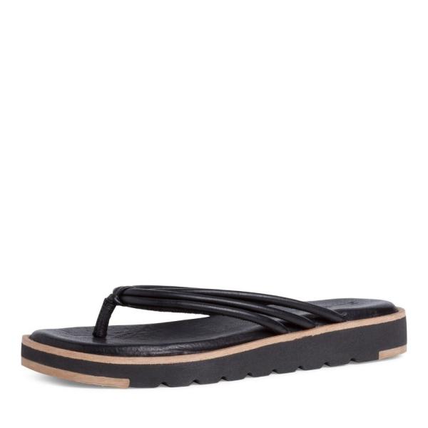 Tamaris Pantolette Zehentrenner Leder schwarz 1-1-27123-26 