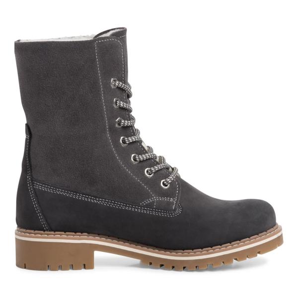 Tamaris Schnürboots Schnürstiefelette Leder DUOtex- Membran Wolle grau S22  1-1-26443-29 