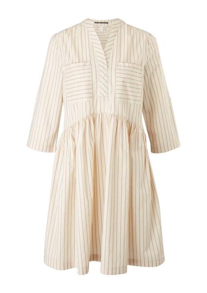 QS designed by Blusenkleid gestreift beige, blau S12  2112953 