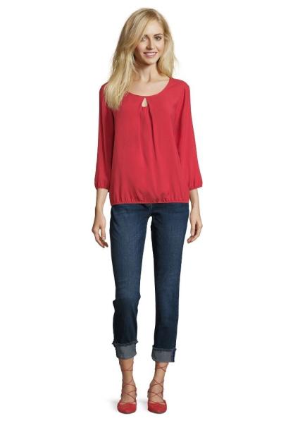 Betty Barclay Bluse 3/4 gelb rot 60238204 36 | 4635 Red Scarle | 