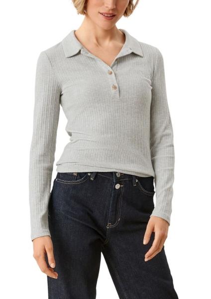 s.Oliver Longsleeve mit Hemdkragen blau und grau 2117577 
