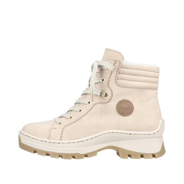 Rieker Antistress Damen Schnürboot markanter Sohle Warmfutter beige S22 X9334-62 