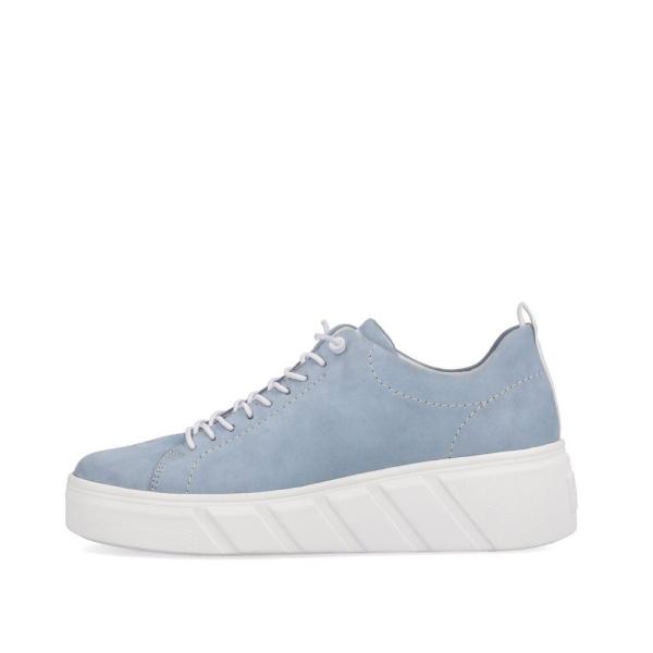Rieker EVOLUTION Damen Sneaker Leder Plateausohle Wechselfußbett blau S13 W0500-12 