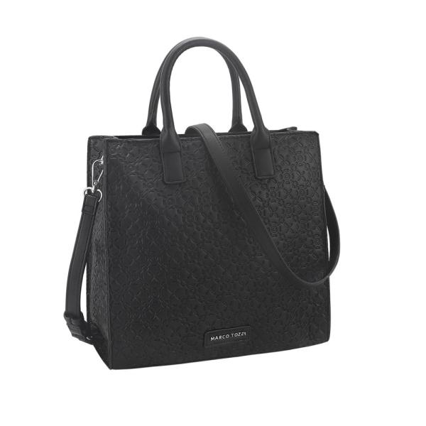 MARCO TOZZI Shopper Allover-Prägung beige,schwarz S22 2-2-61025-29 
