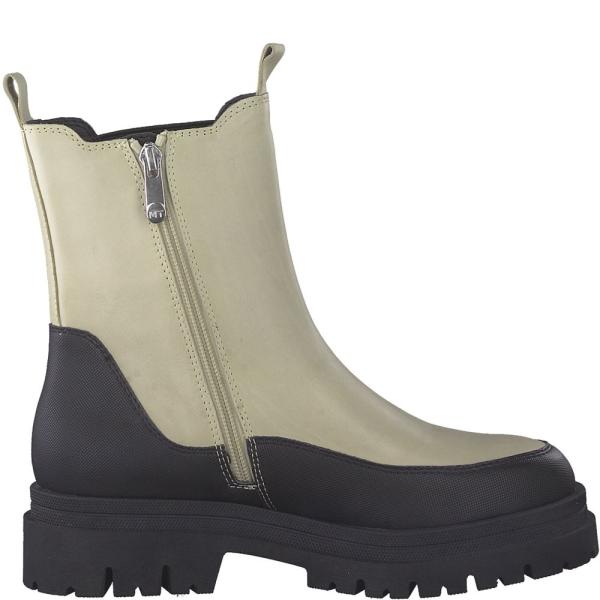 Marco Tozzi Chelsea Boot Kontrastfarben Leder beige S22 2-2-25497-29 