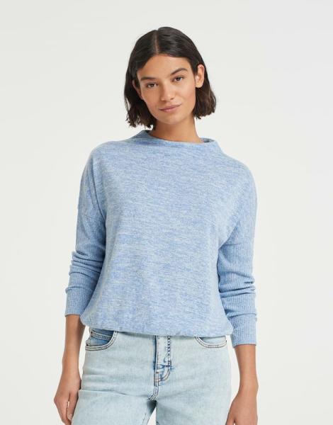 OPUS Shirt Salouna Gummibund überschnittene Schulter blau S13 1011205984100 
