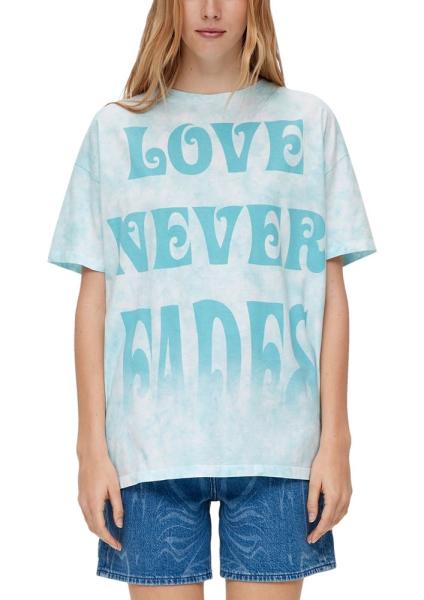 QS designed by Batikshirt mit Statement-Print weiß S13  2131287 
