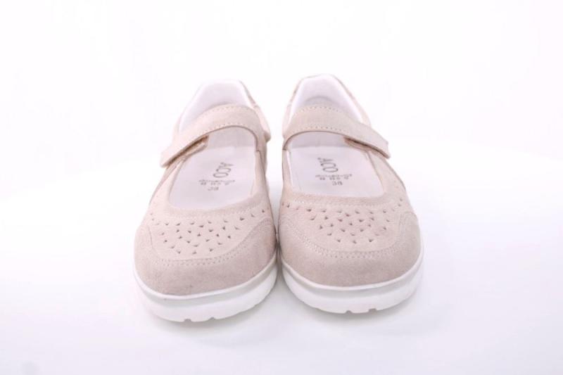 Aco Riemchenschuh DAHLIE 03  Slipper Ballerina Riemen beige S12  1125/10183 