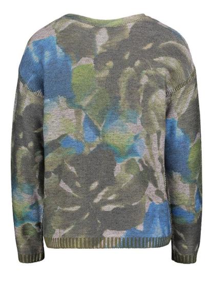 Betty Barclay Pullover Strick Rundhals Floral beige blau S12 56642948 
