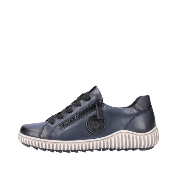 Remonte Damen Schnürschuh Sneaker Leder Wechselfußbett blau S22 R8201-14 