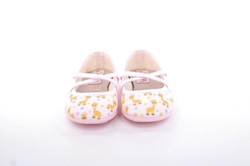 s`knöpfli Kinder Hausschuh Schlupfscuh Mädchen Giraffen- Motiv rosa S13 I28670 