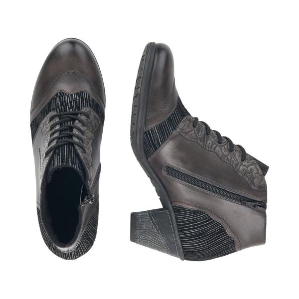 Remonte Leder Stiefelette in eleganter Optik D8789 38 | 40 vapor/schwar | 