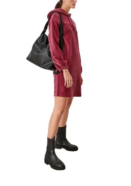 s.Oliver Jerseykleid Kapuzenkleid Cord rot S21  2107301 