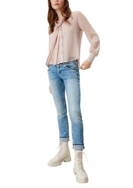 QS designed by Jeans Slim Leg Mid Rise hellblau S12 2107904 