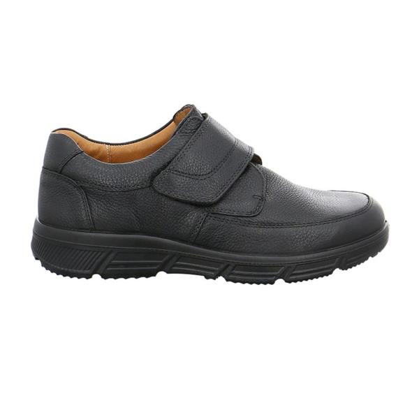 Jomos Halbschuh Slipper Klettverschluss K - Weite schwarz 461406 
