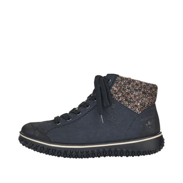Rieker Antistress Damen Schürschuh TEX-Membran kuscheliges Warmfutter Strickbund blau S22  Z4243-14 