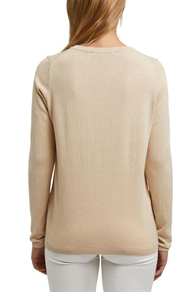 EDC Pullover Langarm V - Ausschnitt beige 990CC1I310 