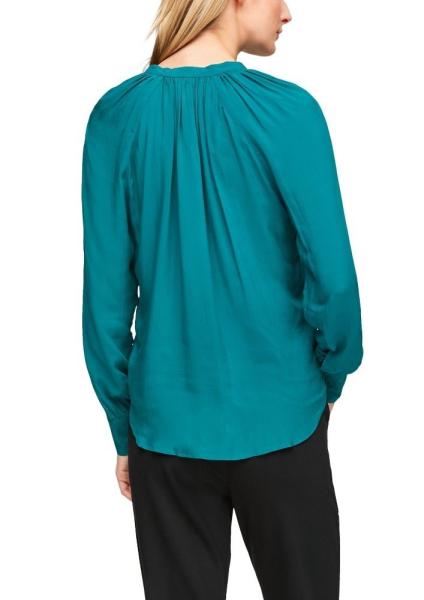 QS designed by Leichte Bluse mit Raffung 2058785 34 | 6696 Blue Green | 
