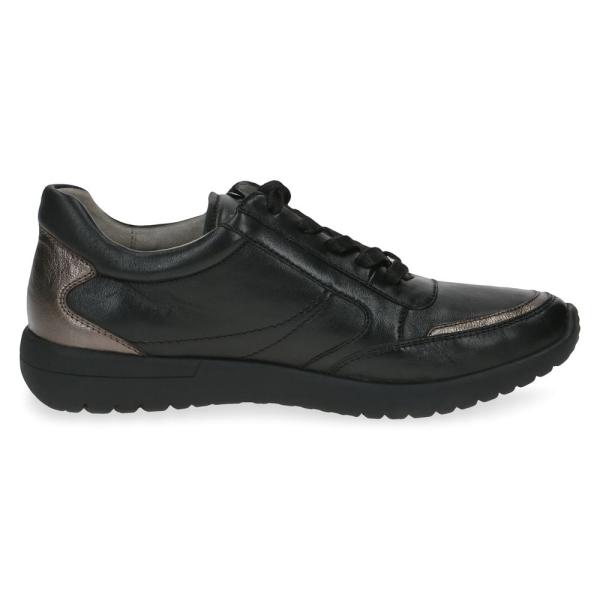 Caprice walking on Air Damen Sneaker Leder Wechselfußbett AIRMOTION schwarz S13 9-9-23765-20 