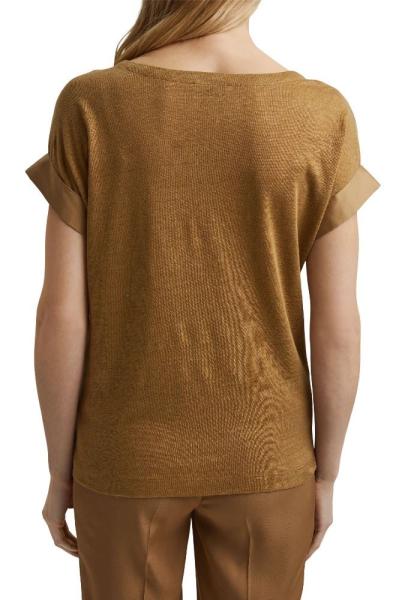 ESPRIT Collection Leinen T- Shirt 041EO1K311 S | E255 BARK | 