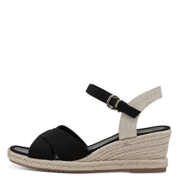 Tamaris Sandalette Keilabsatz schwarz S13  1-1-28367-20 