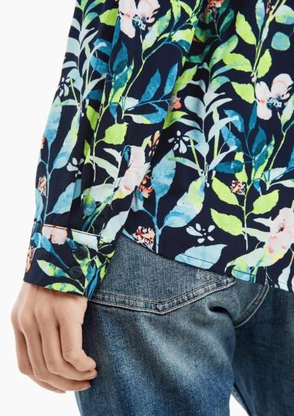 s.Oliver Bluse Langarm Floral 04899116083 1277369 34 | 59A2 navy AOP | 