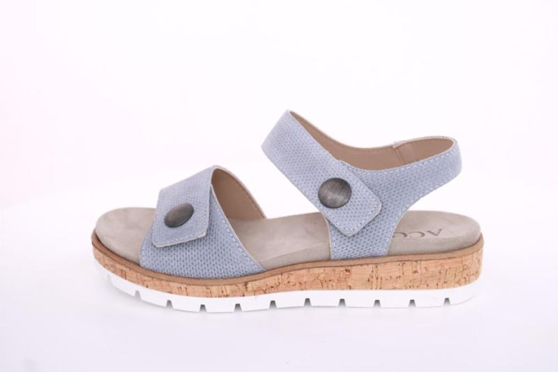 Aco Sandalette Mia 24 Leder Klettverschluss Wechselfußbett  blau S13  545/8194 