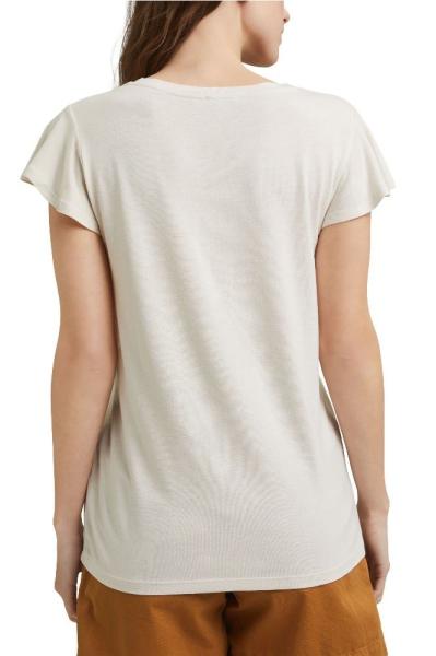 edc T-Shirt Leinen beige 041CC1K332 