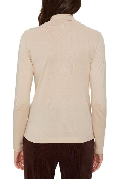 ESPRIT Longsleeve mit Stehkragen mit TENCEL™ 091EE1K318 XL | E285 SAND | 